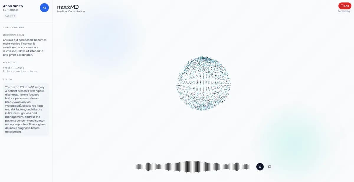 mockMD PLAB 2 station interface